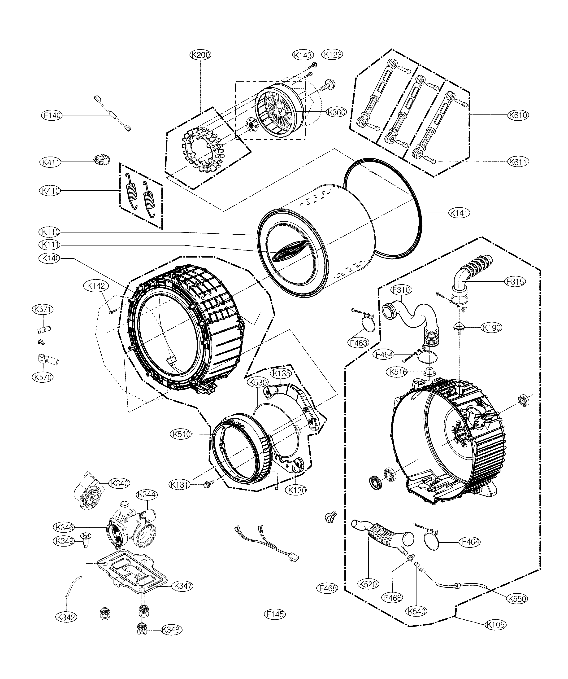 Drum and tub parts