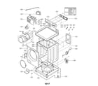 LG WM3770HVA/00 cabinet and control parts diagram