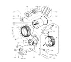 LG WM3770HWA/00 drum and tub parts diagram