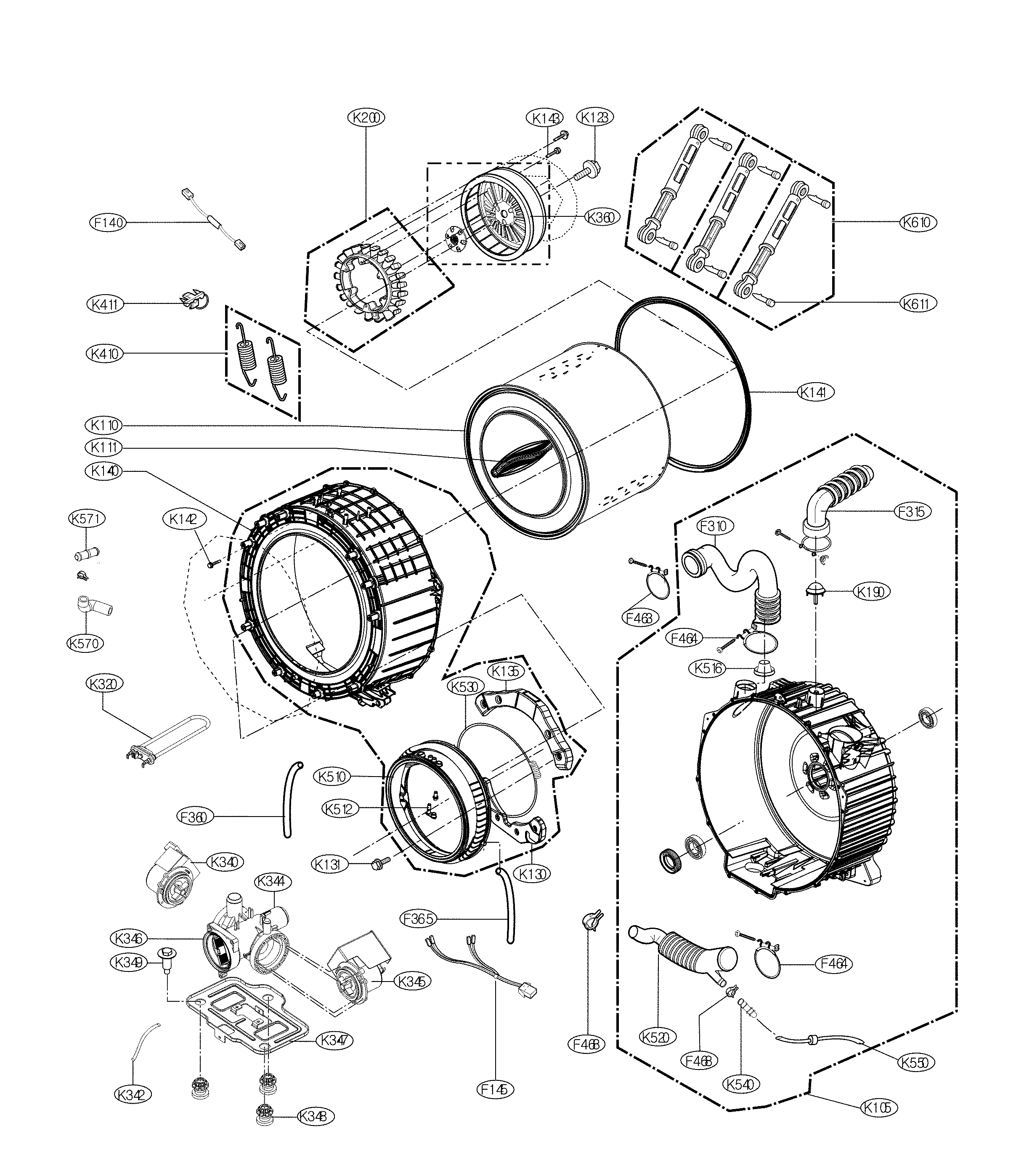 Drum and tub parts