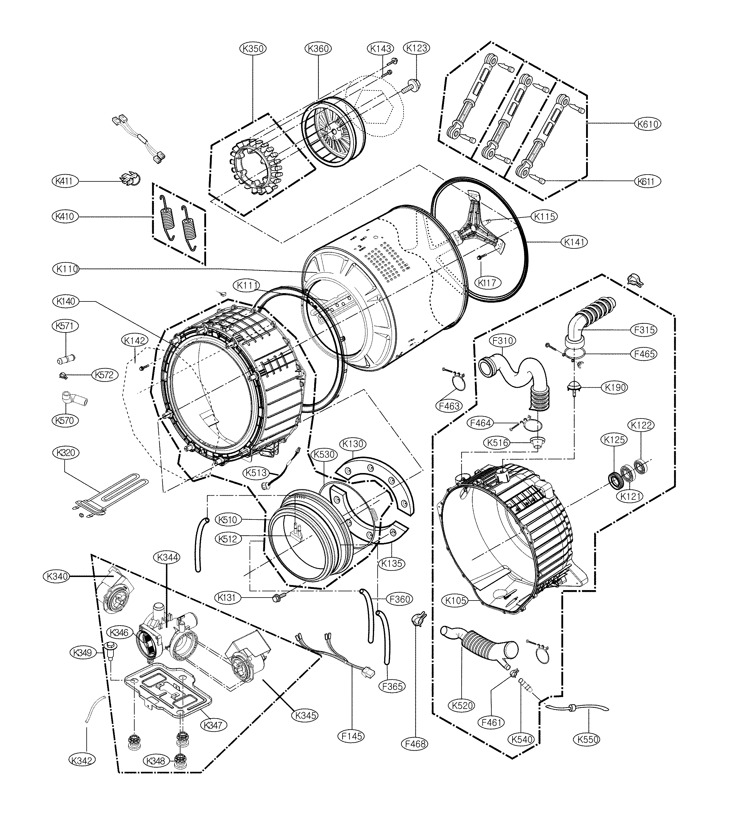 Drum and tub parts