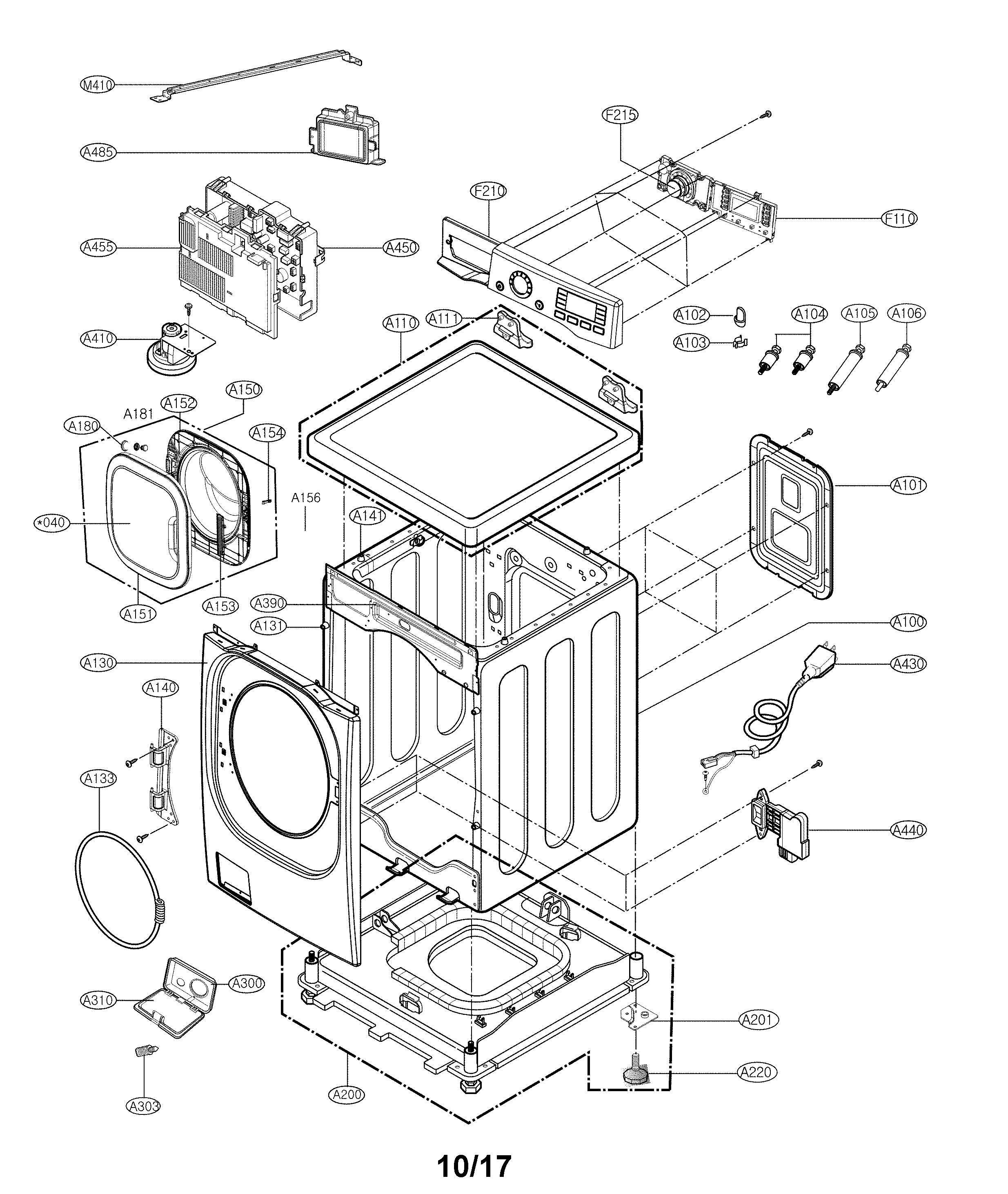 CABINET AND CONTROL PARTS