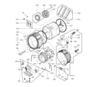 LG WM4370HWA drum and tub parts diagram