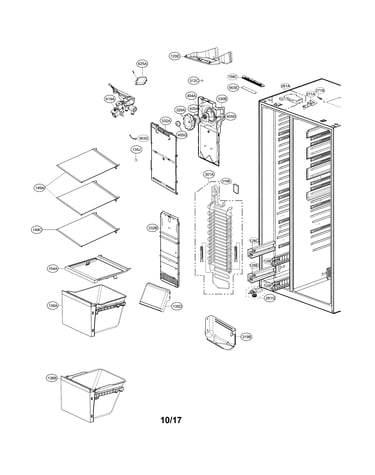 Freezer door parts