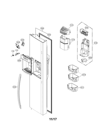Freezer door parts