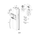 Kenmore Elite 79551863611 freezer door parts diagram