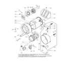 Kenmore 79641283311 drum and tub parts diagram