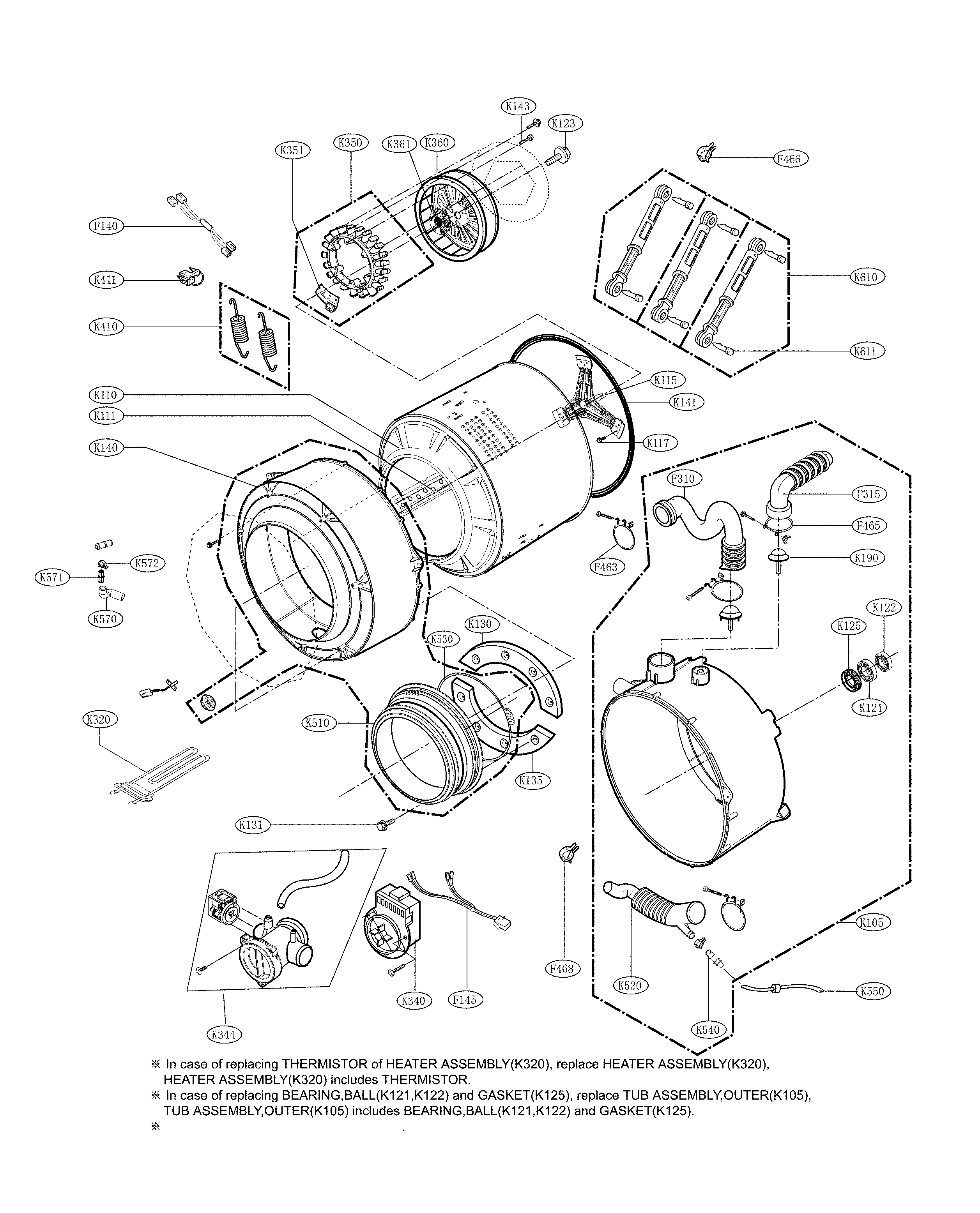 Drum and tub parts