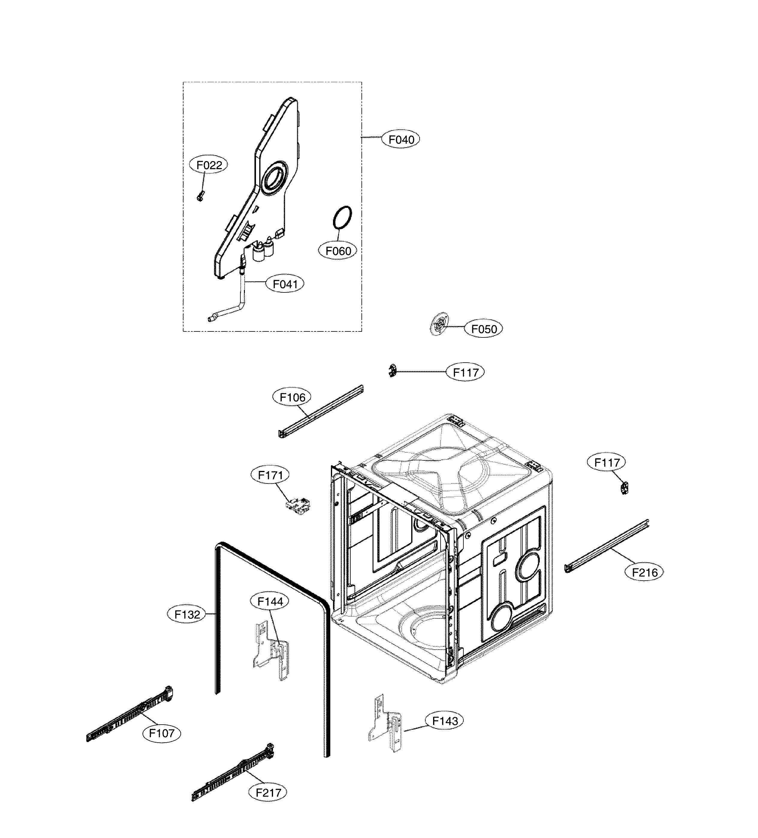 TUB ASSEMBLY PARTS