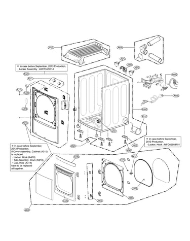 Cabinet and door parts