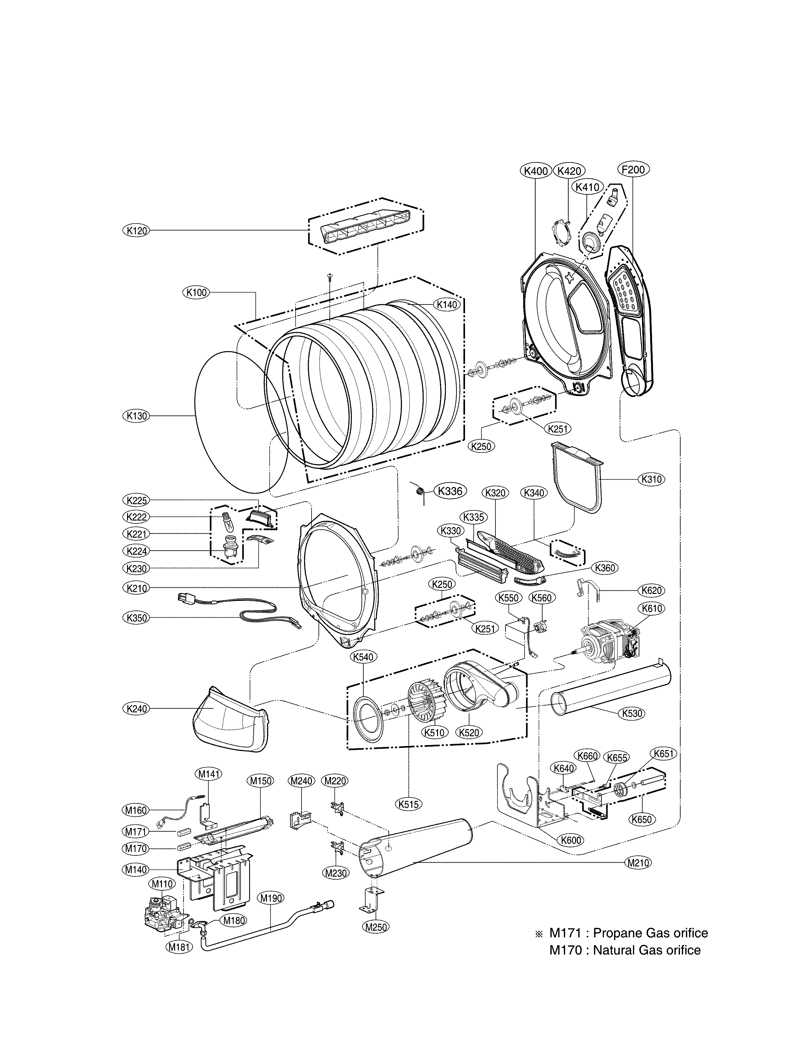 DRUM AND MOTOR PARTS