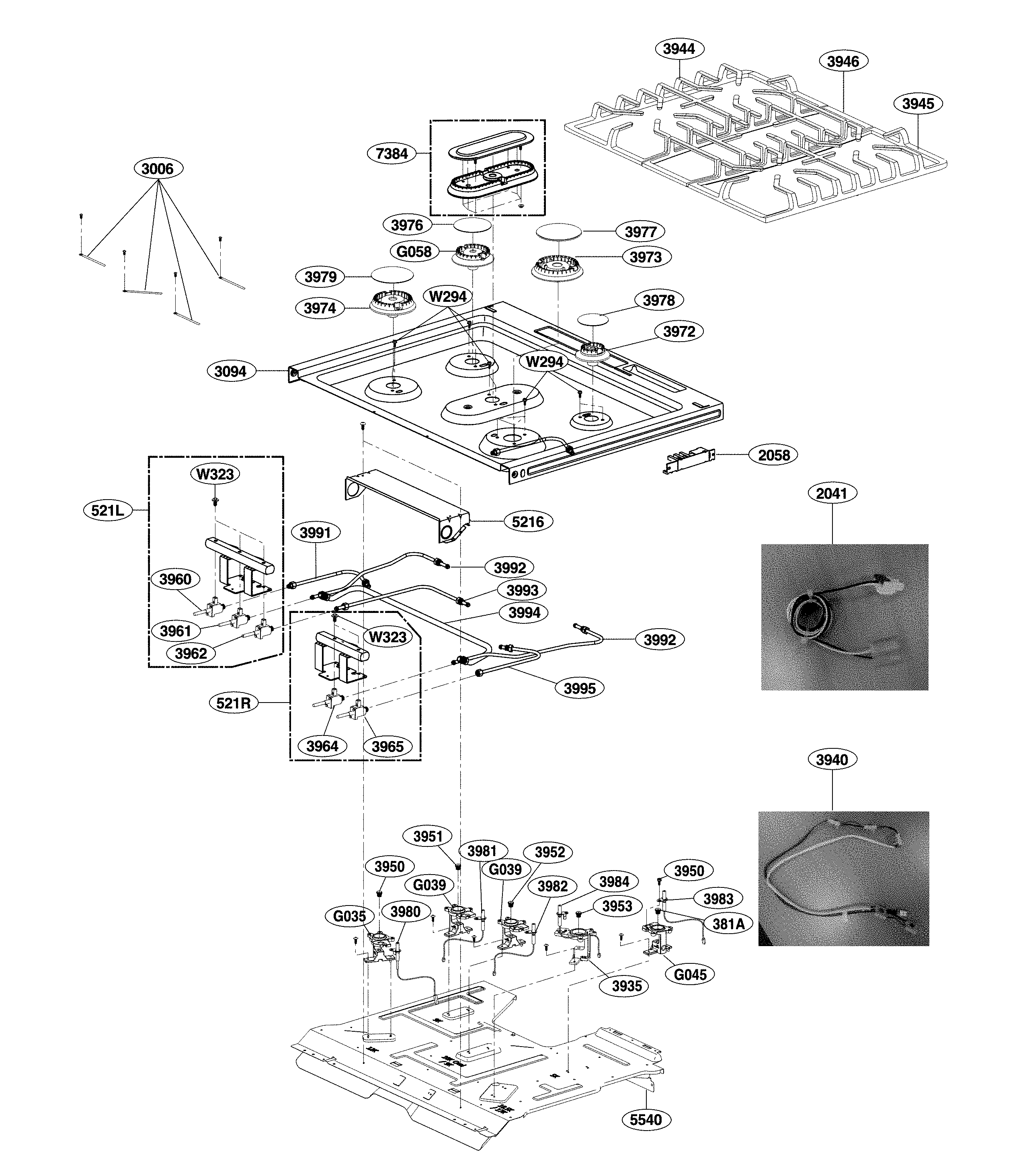 COOKTOP PARTS
