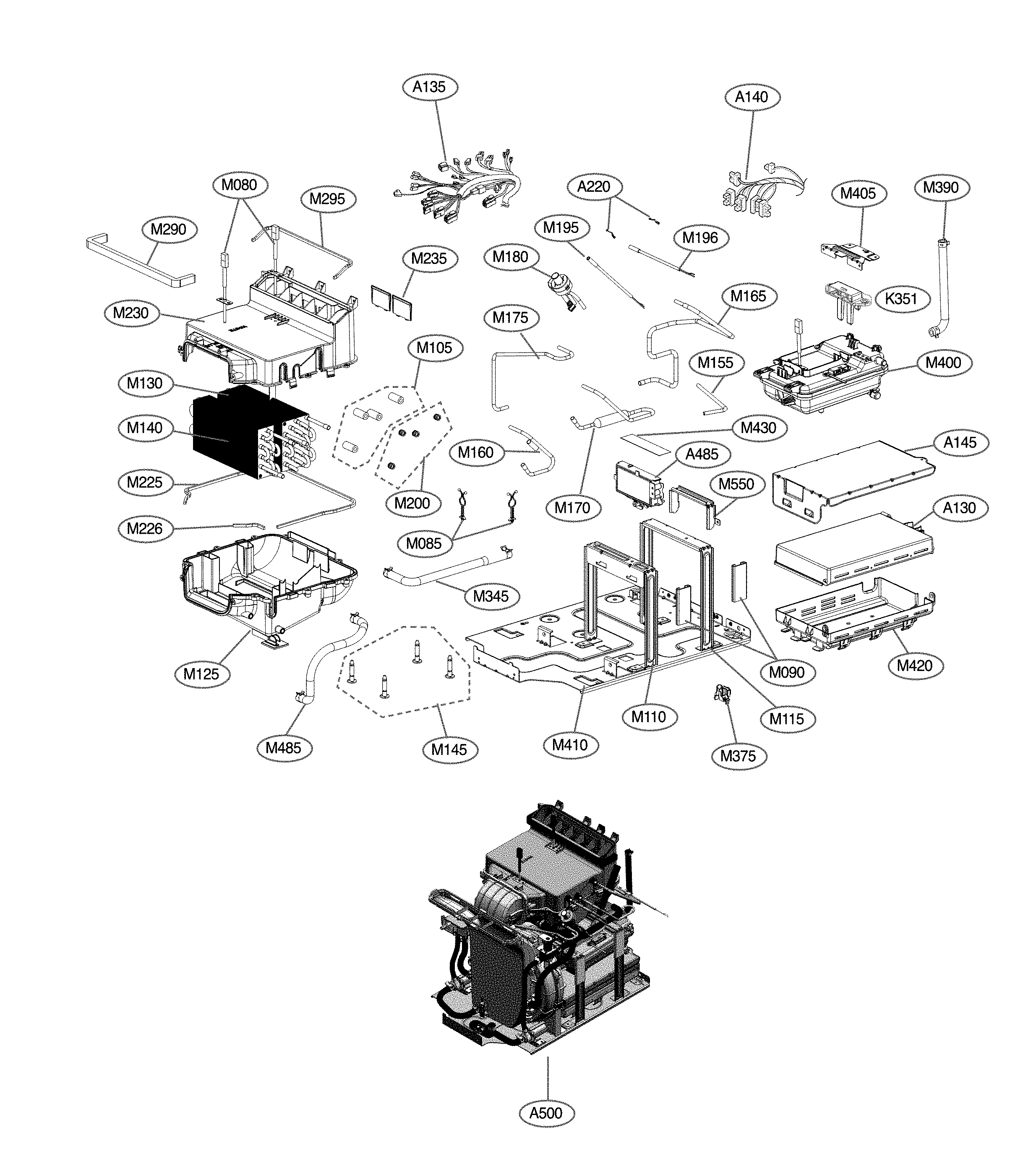 Exploded view parts