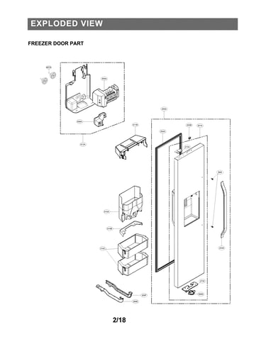 Freezer door parts