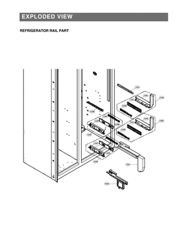 Refrigerator rail parts