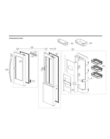Refrigerator door parts