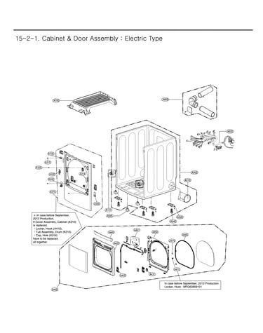 Cabinet and door parts