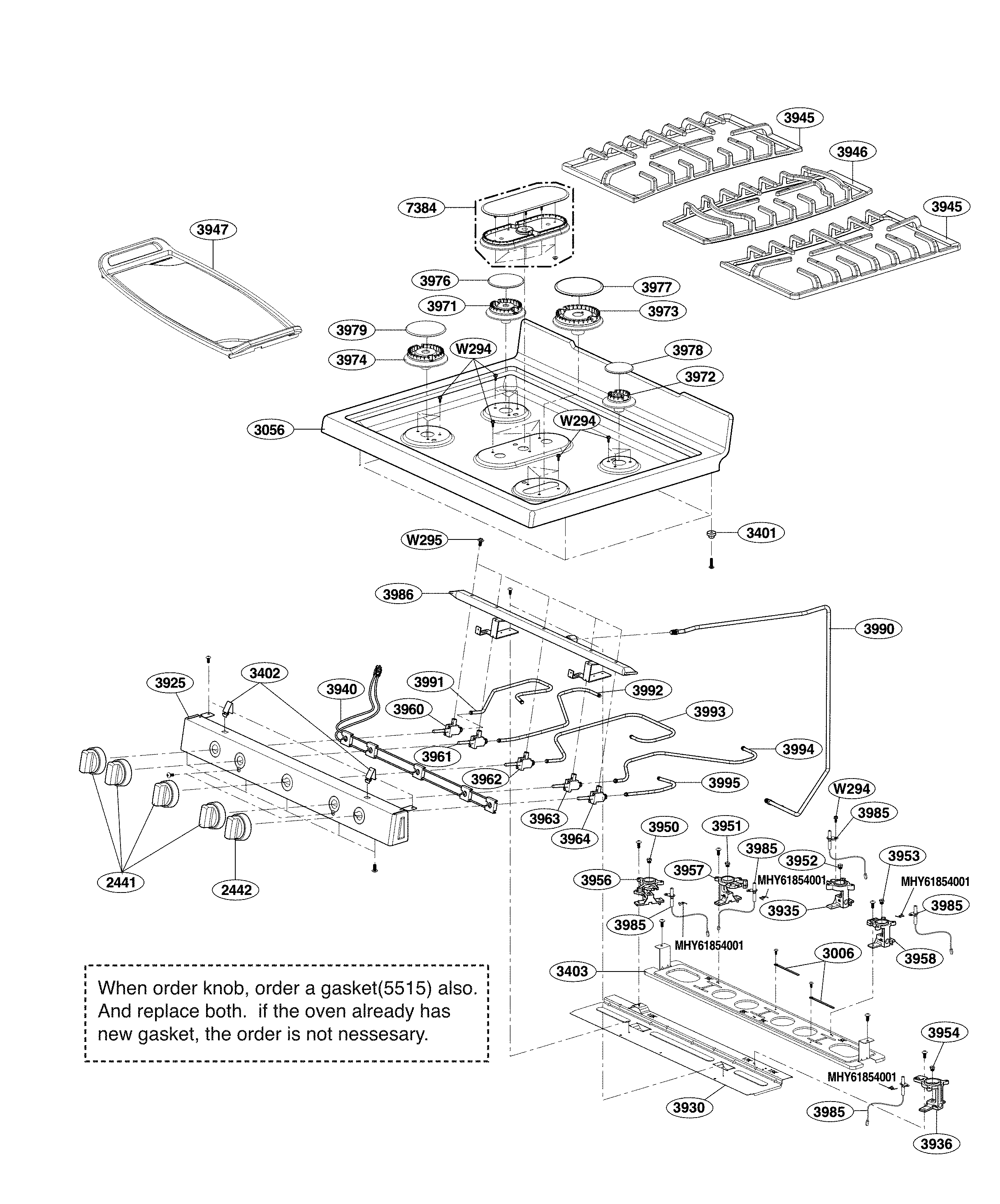 COOKTOP PARTS