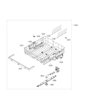 Upper rack parts