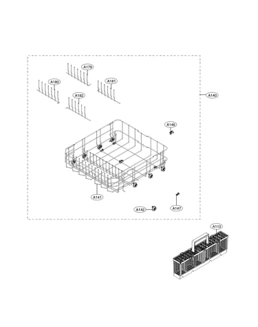 Lower rack parts