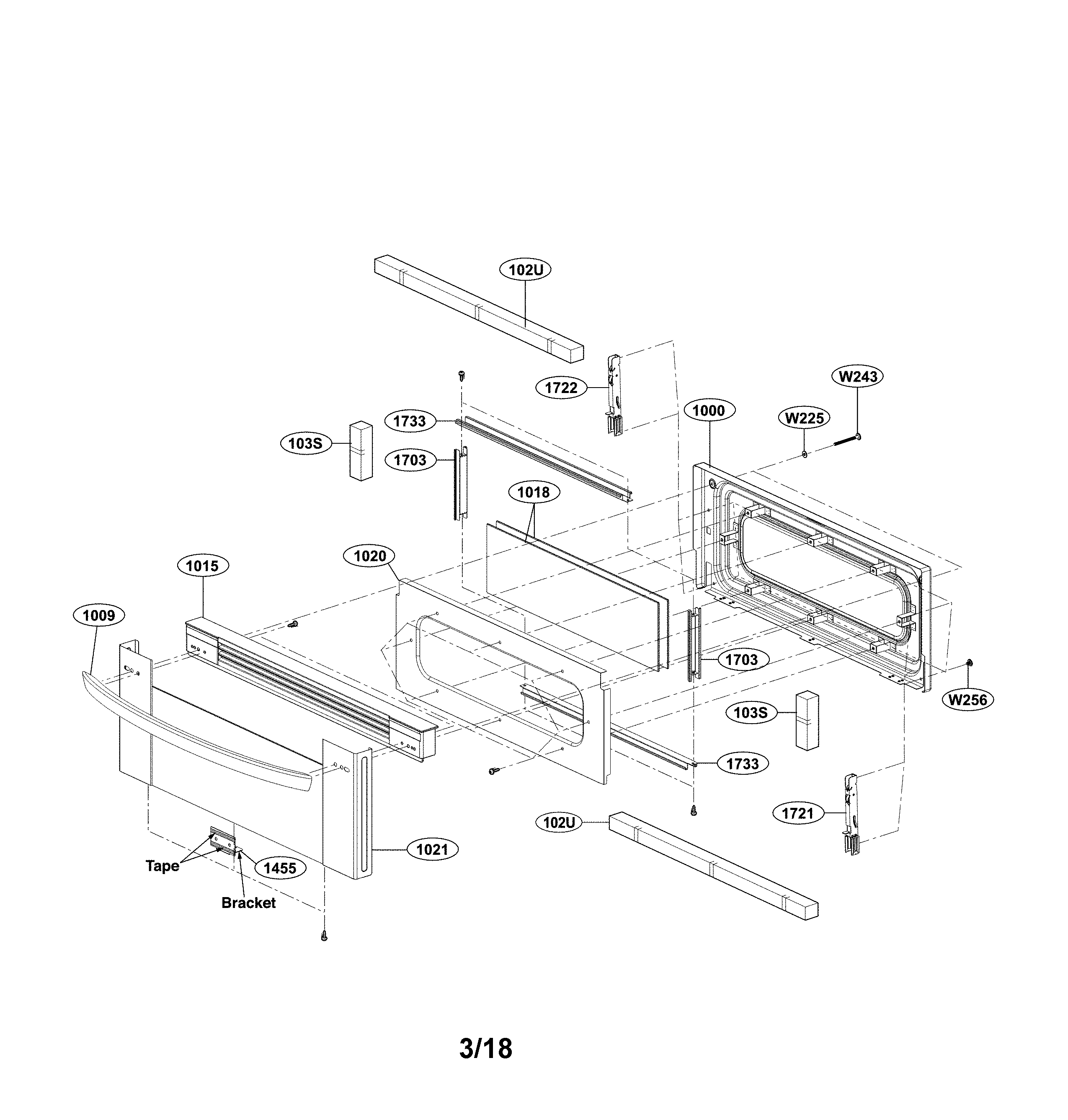 Upper door parts