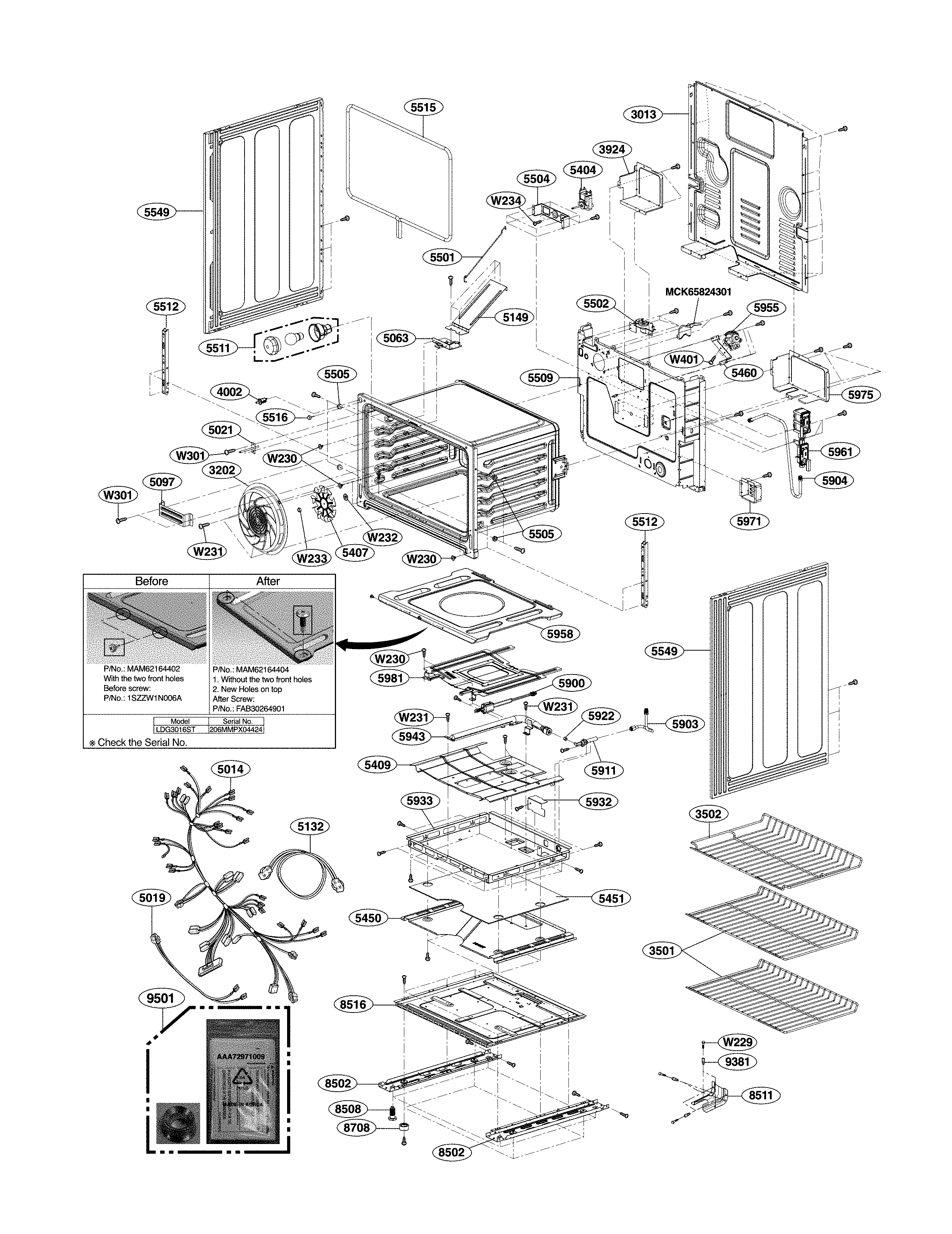 Lowercavity parts