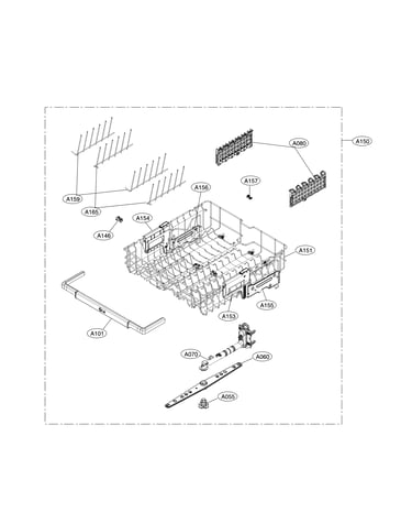 Upper rack parts