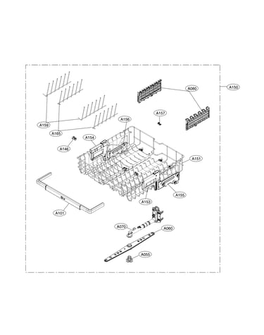 Upper rack parts
