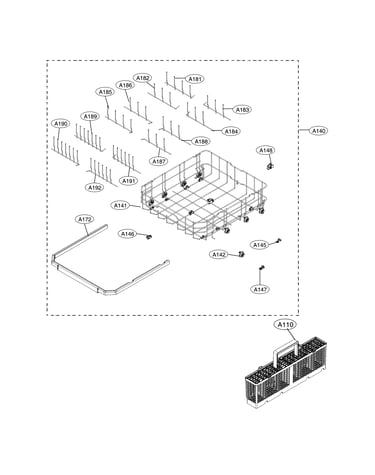 Lower rack parts