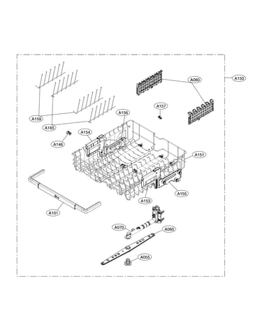Upper rack parts