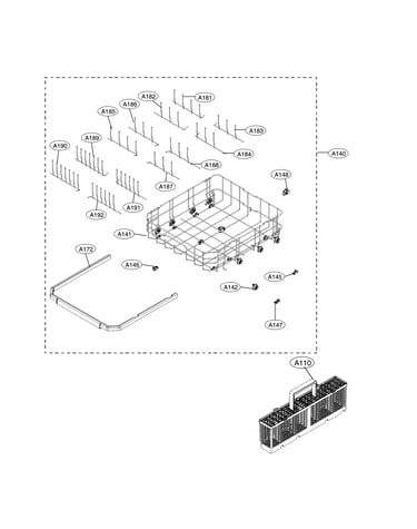 Lower rack parts