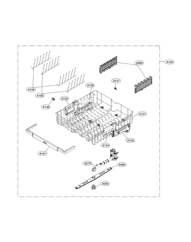 Upper rack parts