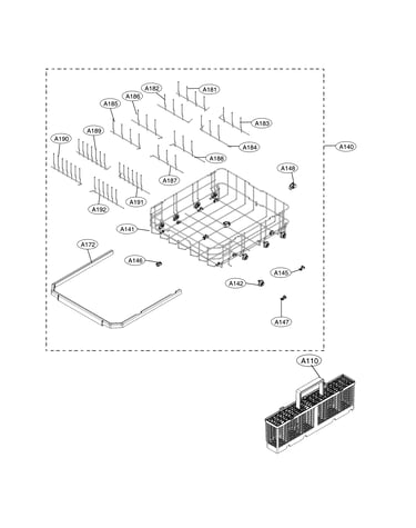 Lower rack parts