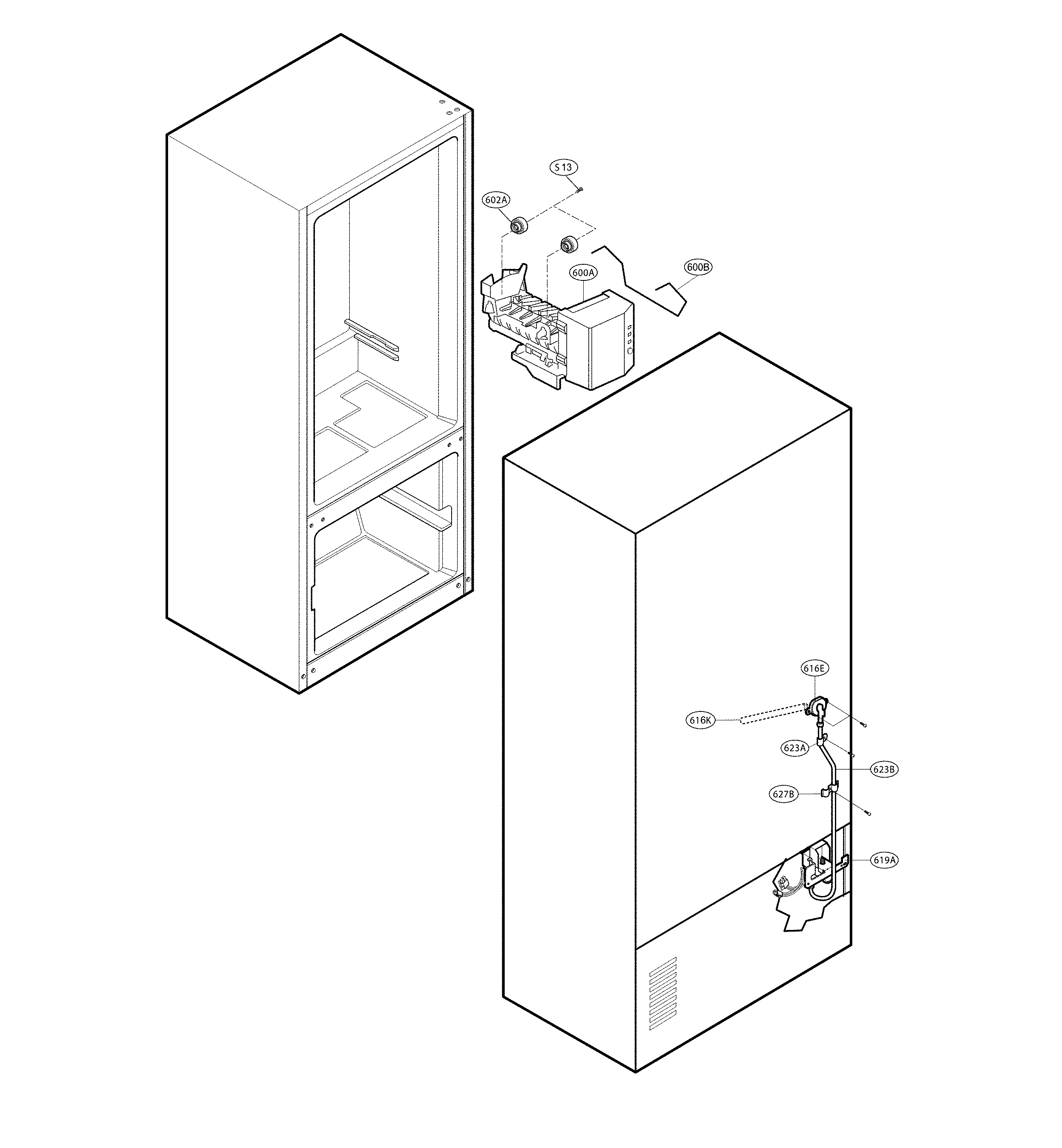 Water and ice parts