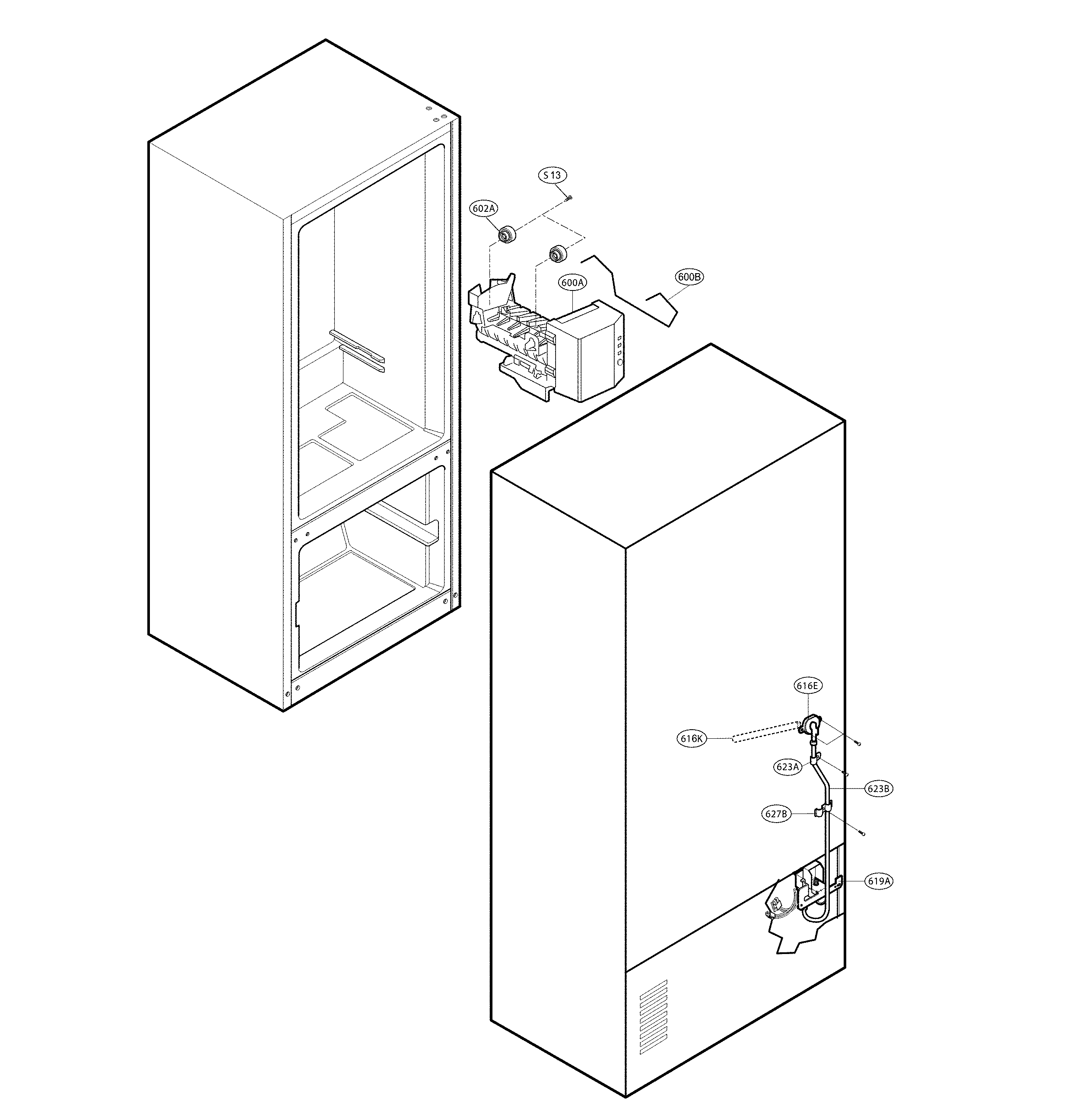 Water and ice parts