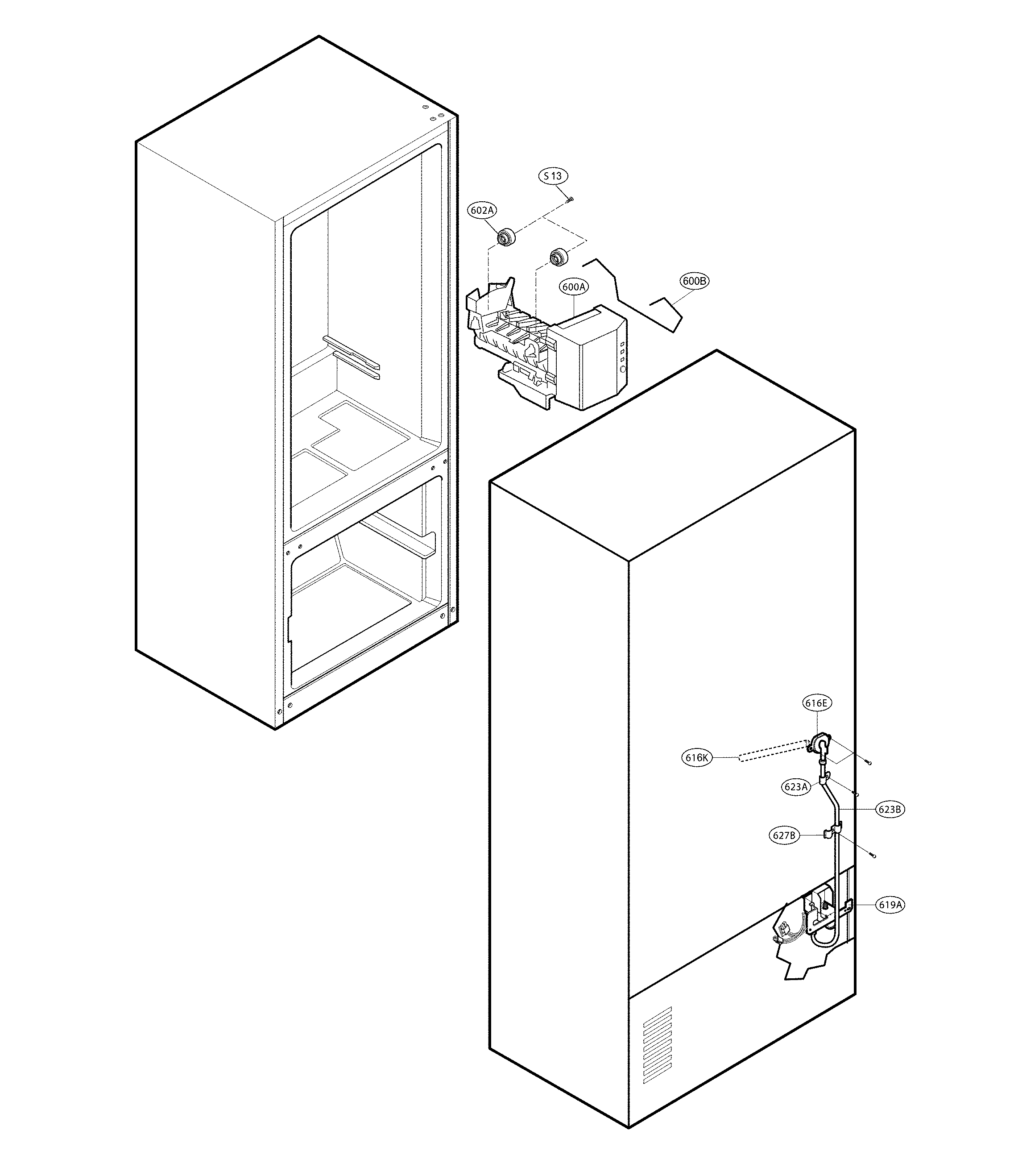 Water and ice parts