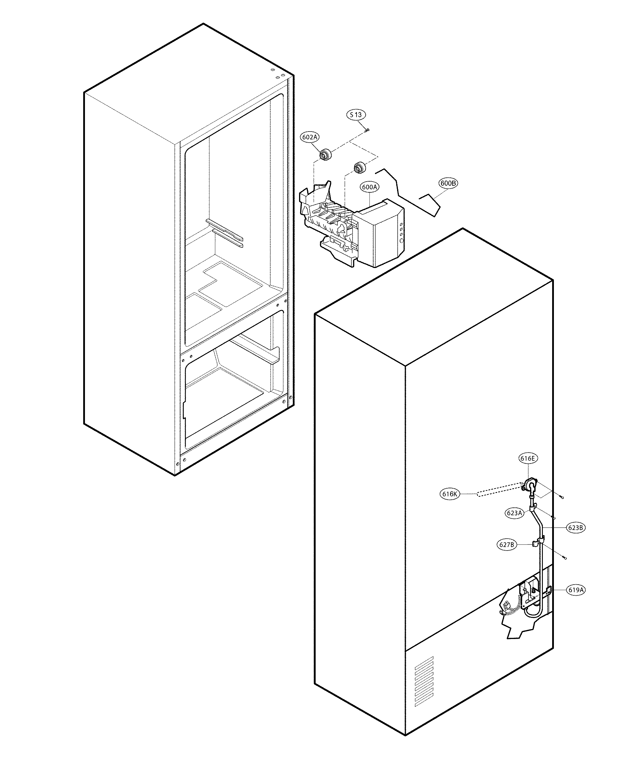 Water and ice parts