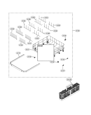 Lower rack parts