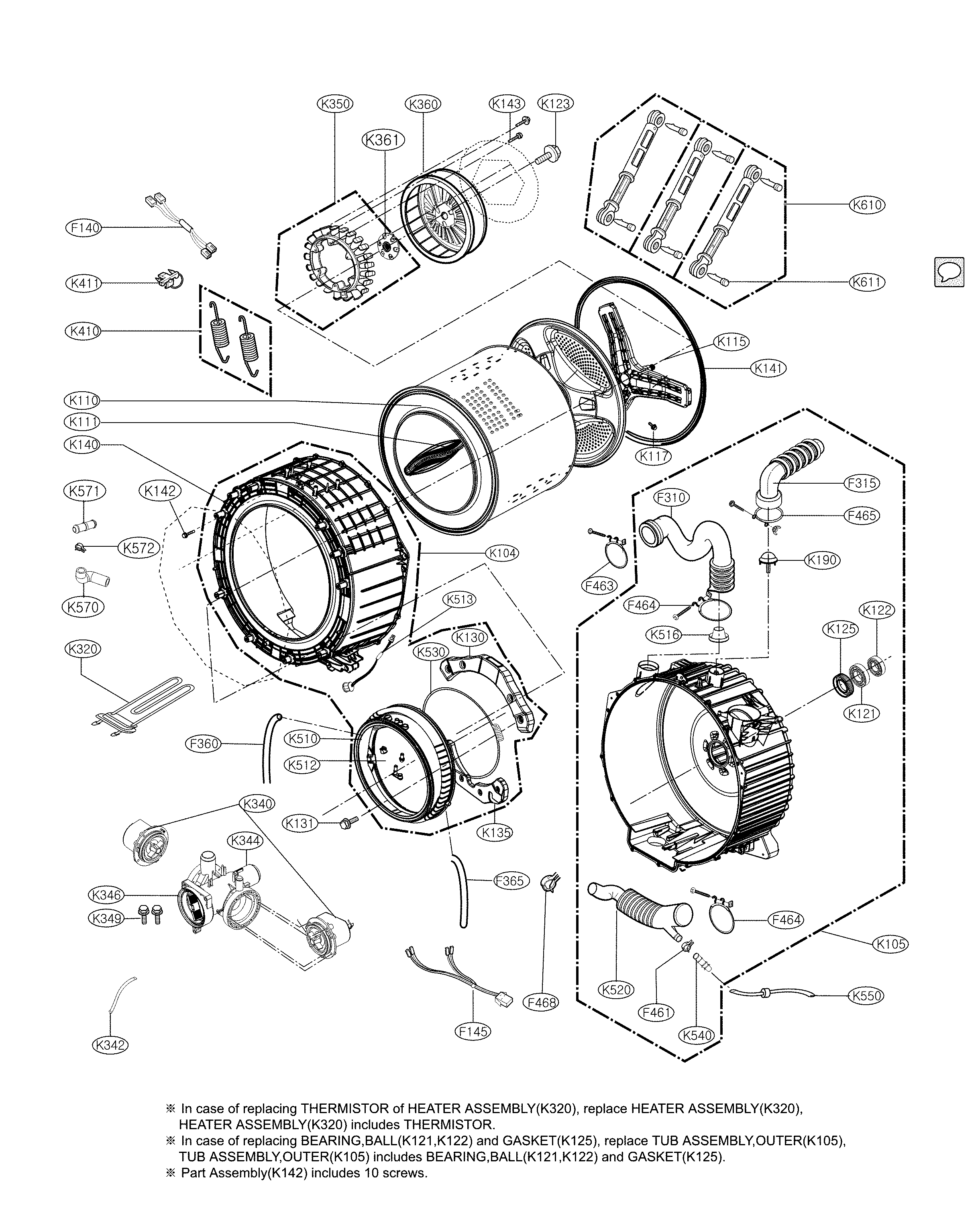 TUB PARTS