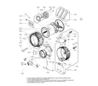 Kenmore Elite 79641782810 tub parts diagram