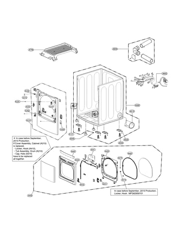 Cabinet and door parts