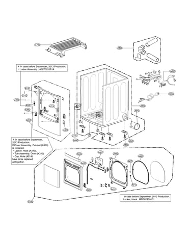 Cabinet and door parts