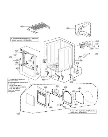 Cabinet and door parts