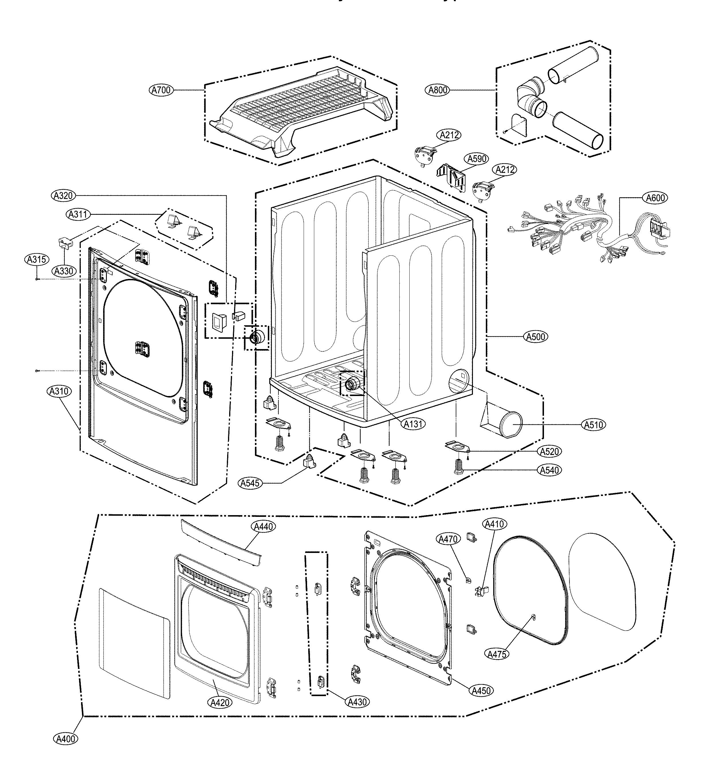 Cabinet and door parts