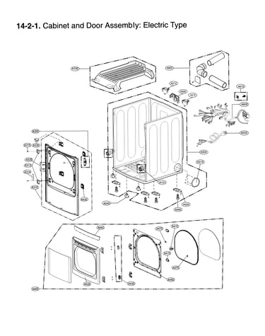 Cabinet and door assembly
