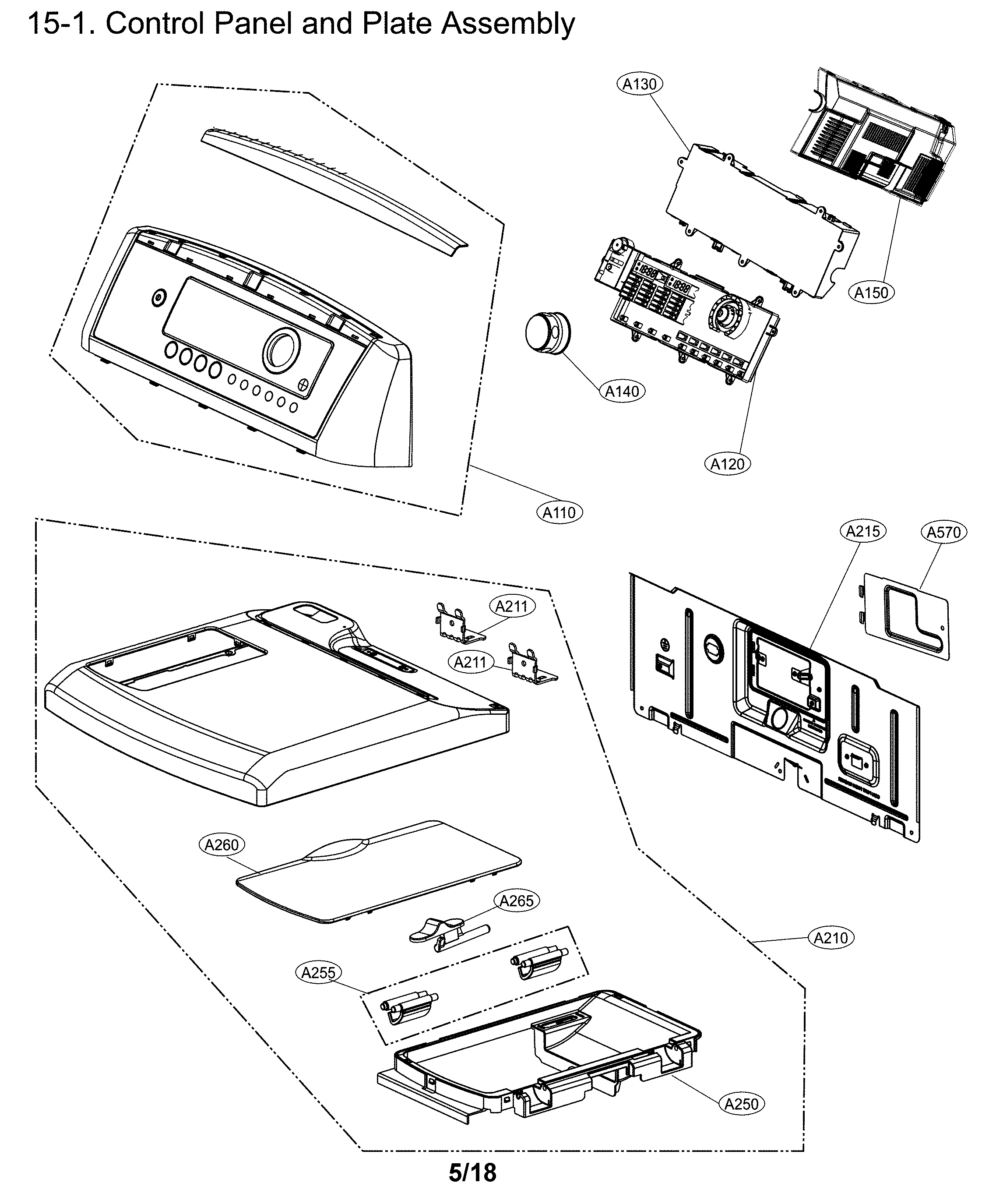 Control panel and plate assembly
