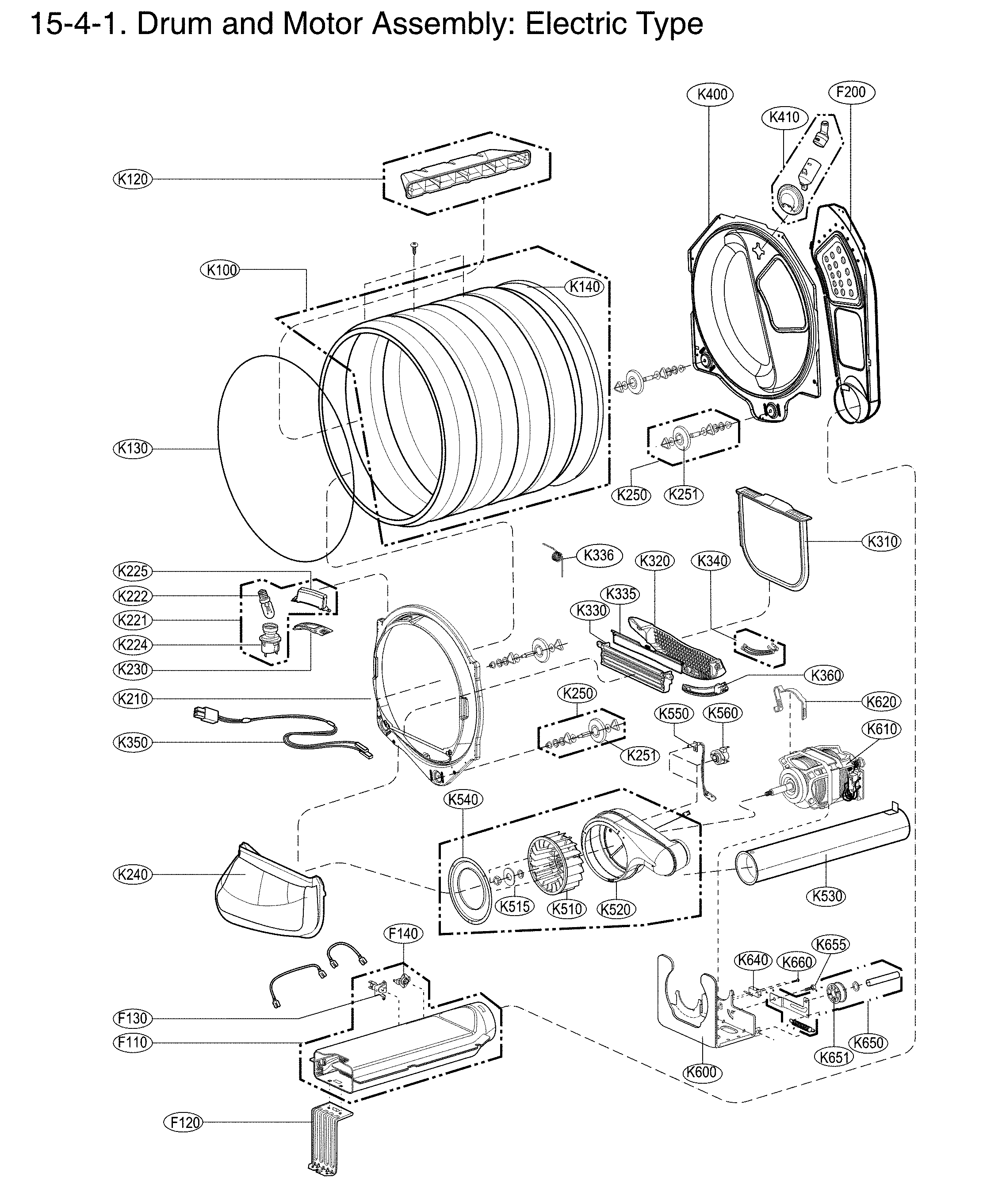 Drum and motor assembly
