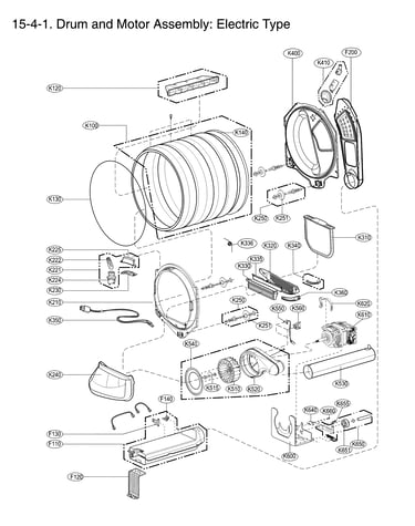 Drum and motor assembly