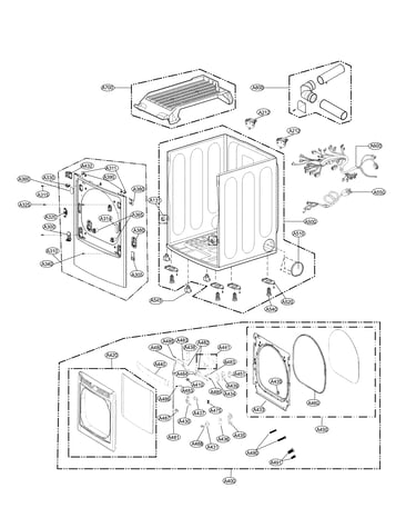 Cabinet and door assembly