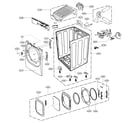 LG DLEX4370K/00 cabinet and door assembly diagram